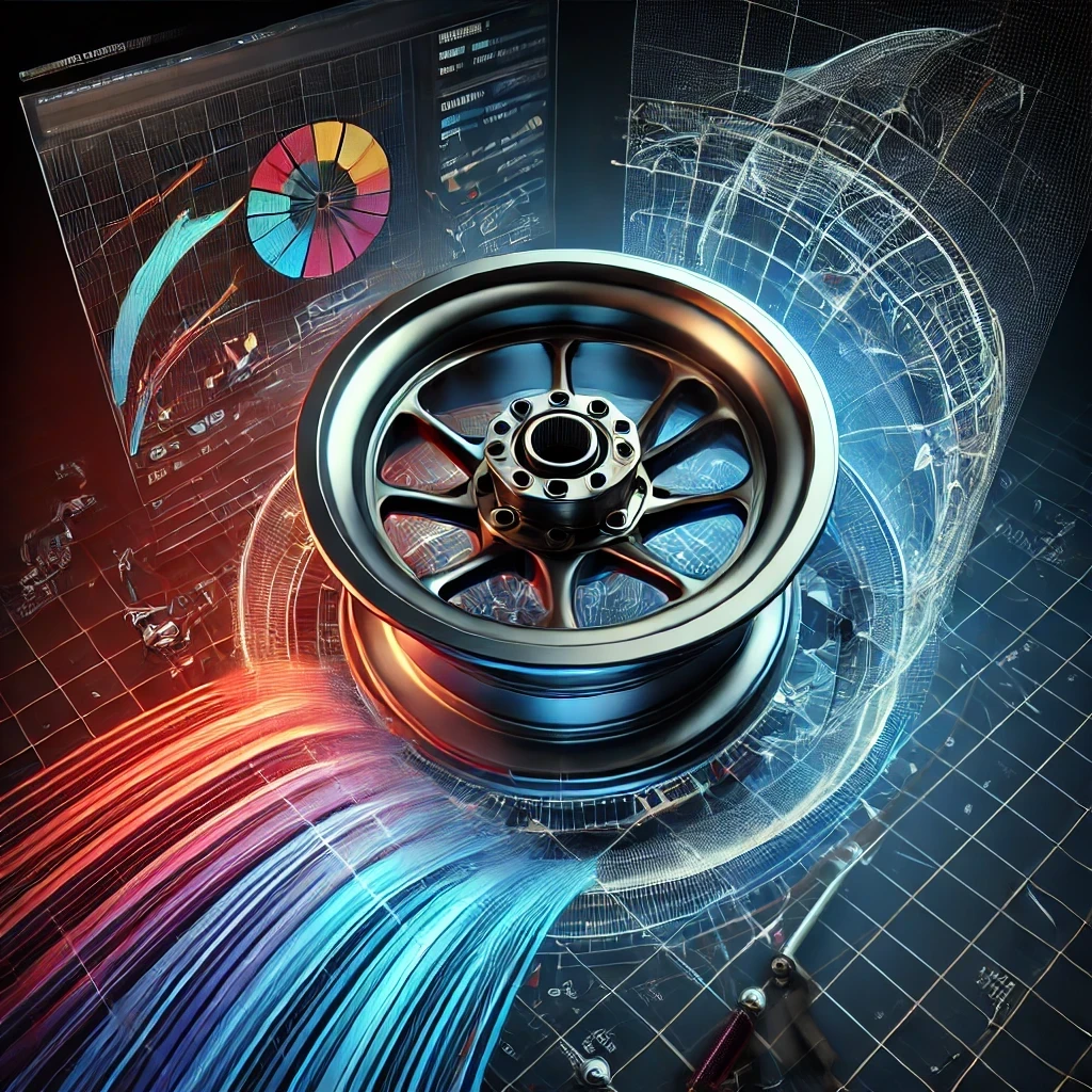 Race car wheel hub design project image.